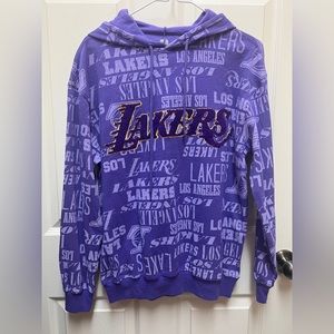 🏀 NWT! NBA Official Lakers Embroidered Logo Pullover Sweatshirt Hoodie